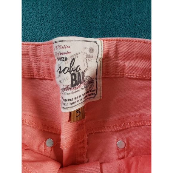 Soho Babe Jeans Sz 5 Womens Pink Mid Rise Skinny Distressed Stretch Ladies NWT - Picture 4 of 12